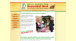 Desktop Screenshot of bauernhof-reck.de